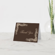 Espresso Brown and Cream Vintage Baroque Wedding