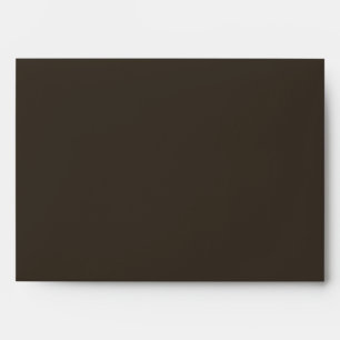 Espresso Brown Script Wedding Return Address Envelope