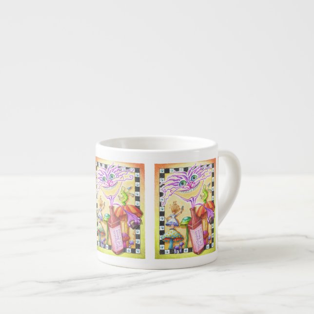 ESPRESSO & CHINA CUPS - The WorCHESHIRE CAT (Front Right)