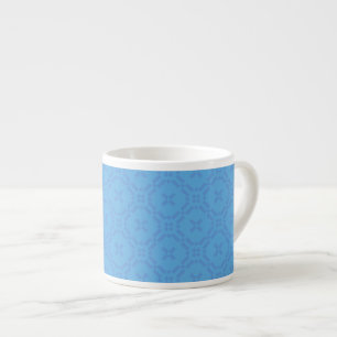 Espresso Coffee Mug: Welsh Tapestry Pattern: Blue Cup