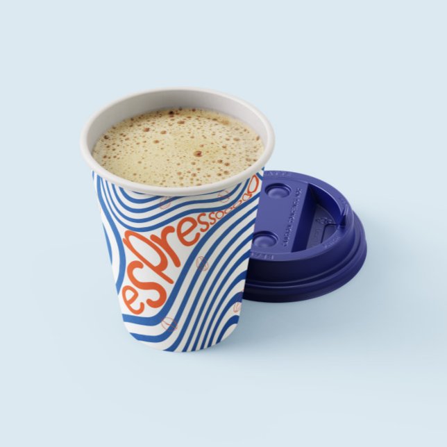 Espresso Coffee Vibrant Paper Cups (Introducing our vibrant espresso coffee paper cups – the perfect blend of style and functionality!)