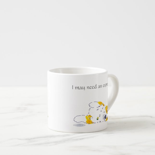 Espresso Corgi Cup (Front Right)