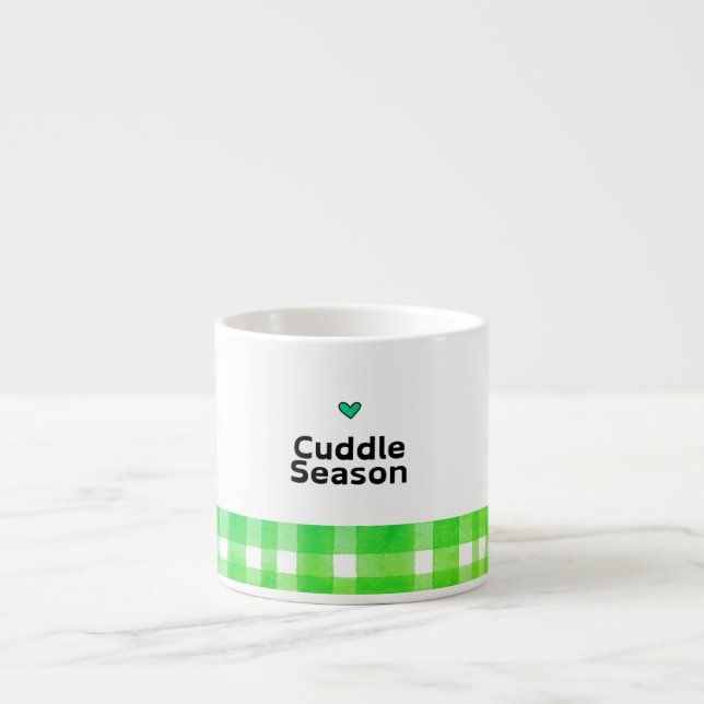 Espresso Cuddle Season Mug in Green (Front)