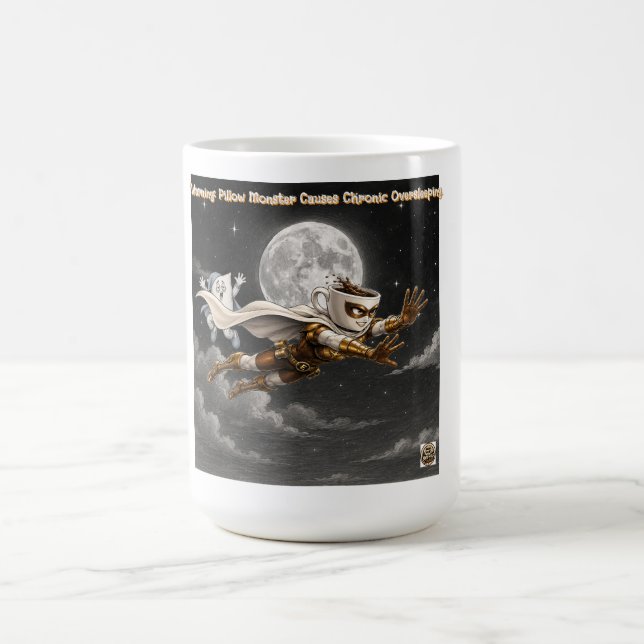  Espresso Enforcer vs. Pillow Monster  Coffee Mug (Center)