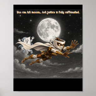  Espresso Enforcer vs. Pillow Monster  Poster
