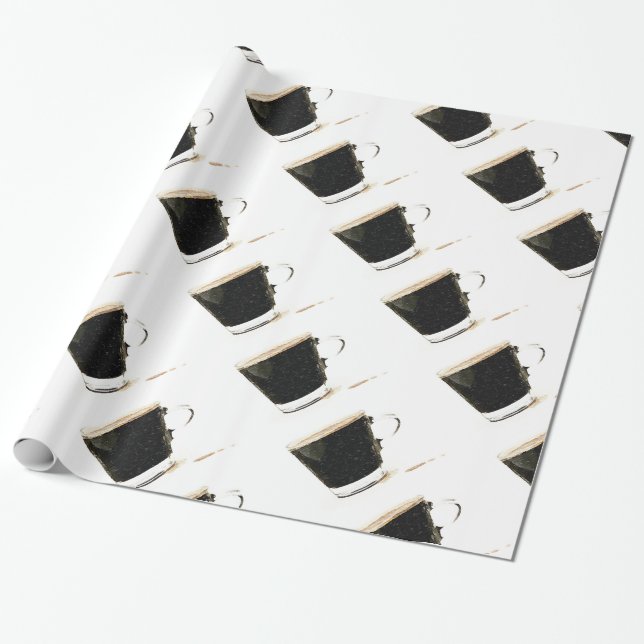 Espresso Heaven Wrapping Paper (Unrolled)