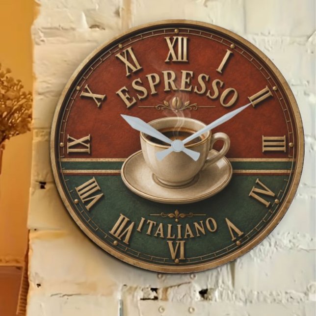 Espresso Italiano Coffee Large Clock (Creator Uploaded)