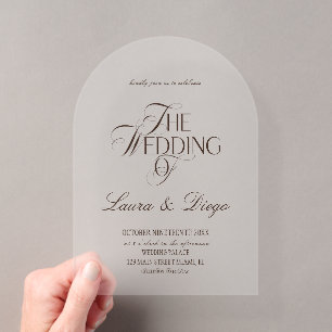 Espresso Ivory Quiet Luxury Wedding Acrylic Invitations