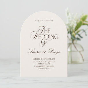 Espresso Ivory Quiet Luxury Wedding Invitation