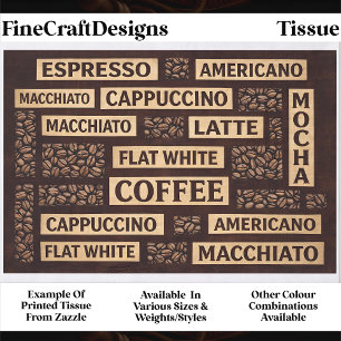 Espresso Latte Cappuccino Collage FC7 Decoupage Tissue Paper