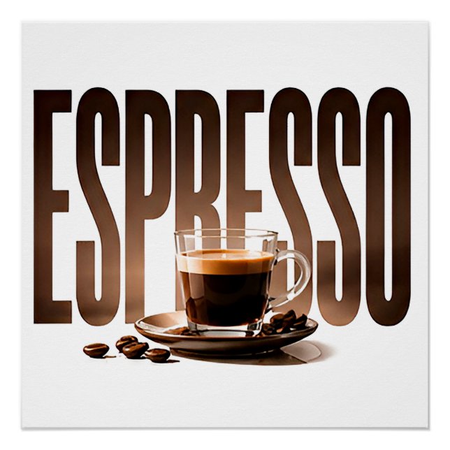 Espresso Luxury Coffee Editorial Graphic Poster (Front)