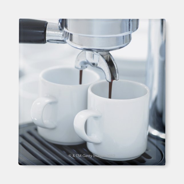 Espresso machine making coffee magnet (Front)