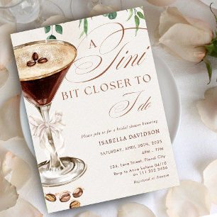Espresso Martini A Tini Bit Closer Bridal Shower Invitation