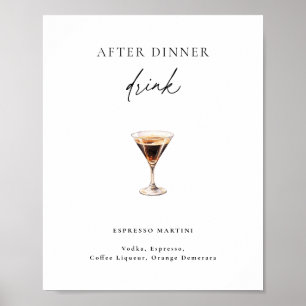 Espresso Martini After Dinner Drink Poster