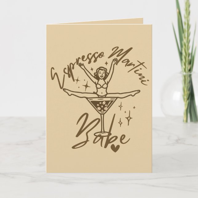 Espresso Martini Babe  Card (Front)