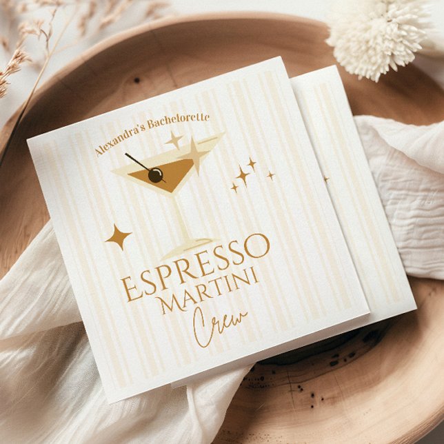 Espresso Martini Bachelorette Party  Napkin (Creator Uploaded)