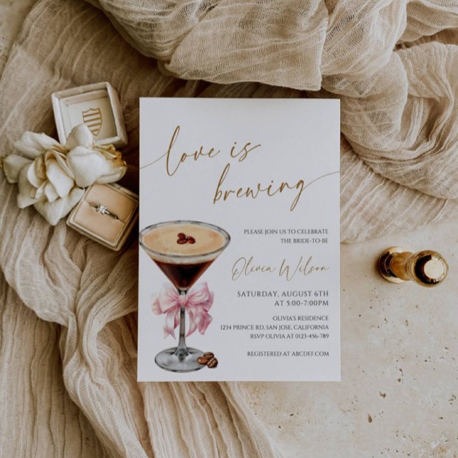 Espresso Martini Bridal Shower Invitation (Creator Uploaded)