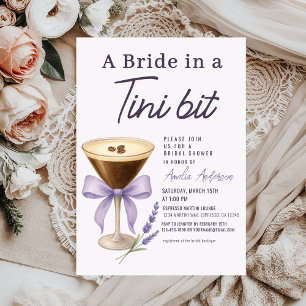 Espresso Martini Bride in a Tini Bit Bridal Shower Invitation