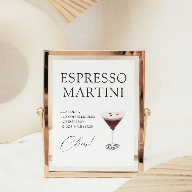 Espresso Martini Cocktail Bar Recipe Poster (Creator Uploaded)
