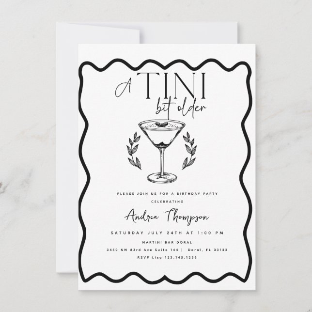 Espresso | Martini |   Cocktail Birthday Invitation (Front)
