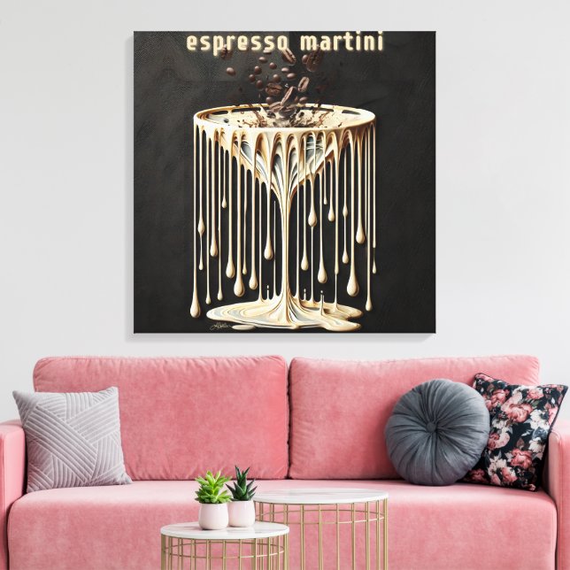 Espresso Martini Cocktail Hour Canvas Print (Insitu(LivingRoom))