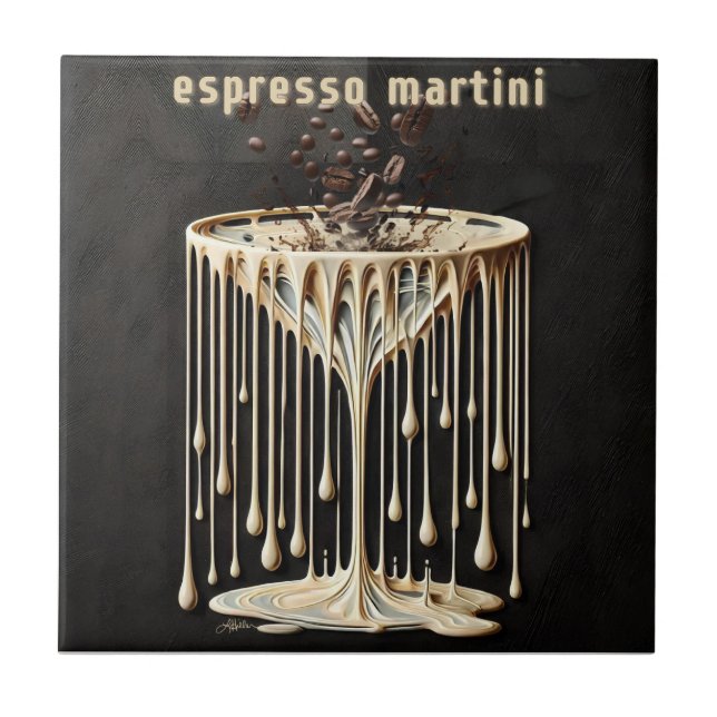 Espresso Martini Cocktail Hour Tile (Front)