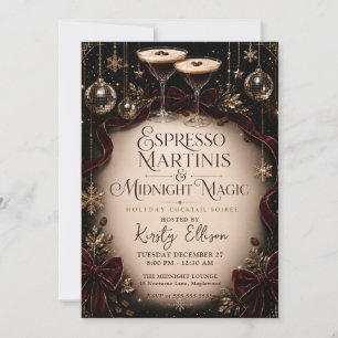 Espresso Martini Cocktail Soirée Invitation