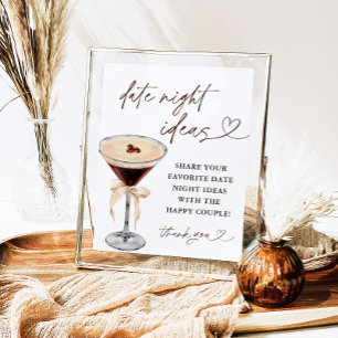 Espresso Martini Date Night Ideas Sign