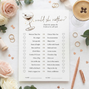 Espresso Martini Doodle Bridal Shower Game Invitation