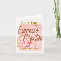 Espresso Martini Guest Check Receipt Typography 