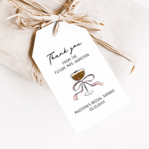 Espresso Martini Hand Drawn Bridal Shower Gift Tags