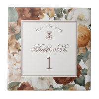 Espresso Martini Love Brewing Wedding Table Number