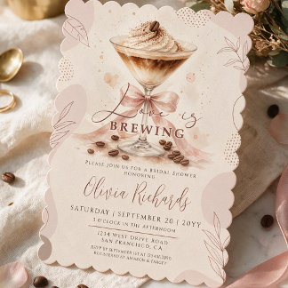 Espresso Martini Love is Brewing Bridal Shower Invitation