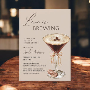 Espresso Martini Love is Brewing Bridal Shower Invitation