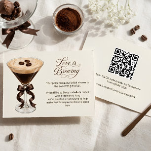 Espresso Martini Love Is Brewing Honeymoon Fund Enclosure Card