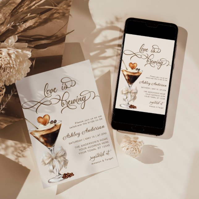 Espresso Martini Love Is Brewing Invitation (Creator Uploaded)