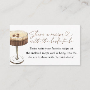 Espresso Martini Love Is Brewing Recipe Request Enclosure Card
