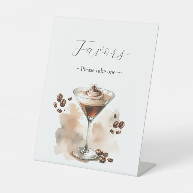 Espresso Martini Party Favours Sign (Front)