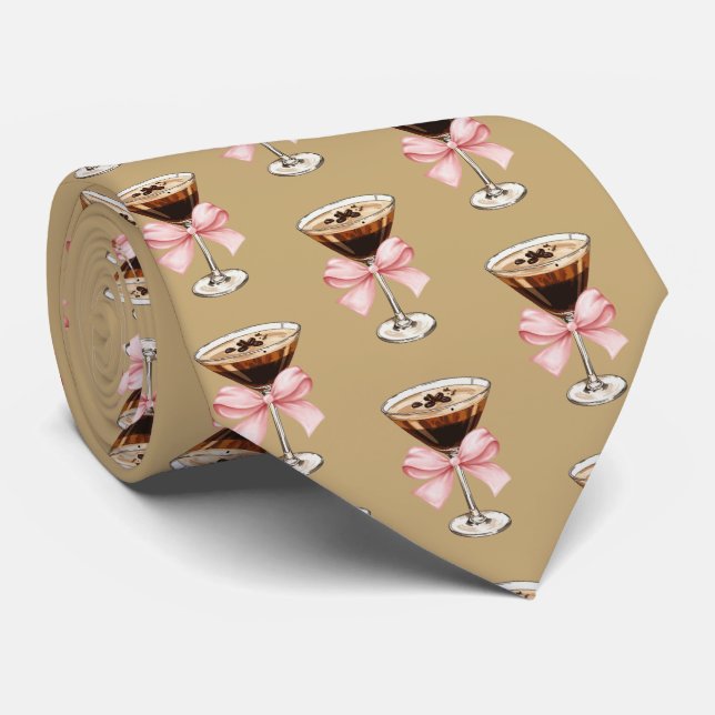 Espresso Martini Pattern Tie (Rolled)