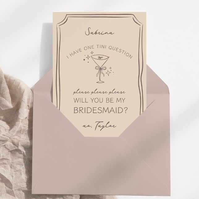 Espresso Martini Please Be My Bridesmaid Proposal Card (that’s that bridesmaid espresso! elevate your bridal party proposals with our short n’ sweet cards)