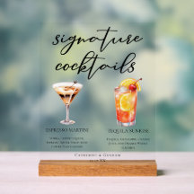 Espresso Martini Tequila Sunrise Wedding Cocktails