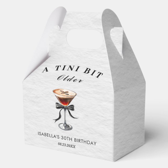 Espresso Martini Tini Bit Older Birthday Party Favour Box (Front)