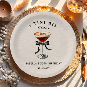 Espresso Martini Tini Bit Older Birthday Party Paper Plate