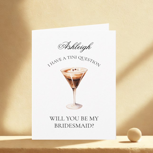 Espresso Martini Will You Be My Bridesmaid Card (Creator Uploaded)