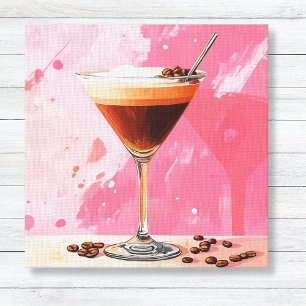 Espresso Martini with Coffee Beans Canvas Print