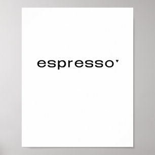Espresso - minimalistic typography poster