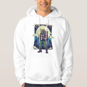 Espresso Moon Werewolf Coffee Camping Illustration Hoodie