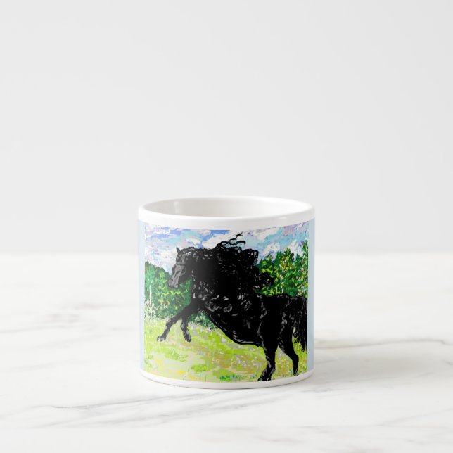 Espresso Mug Thunder Black Stallion (Front)