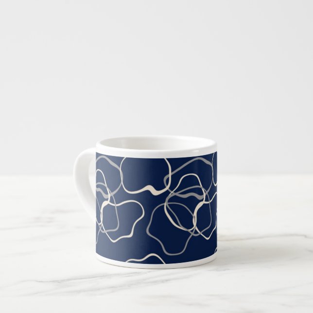 Espresso mug wavy dark blue (Front Left)