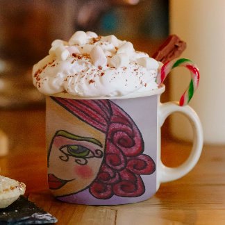 Espresso Mug ((Whimsical Woman - 03)
